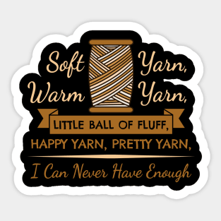 SOFT YARN WARM YARN LITTLE BALL OF FLUFF Sticker